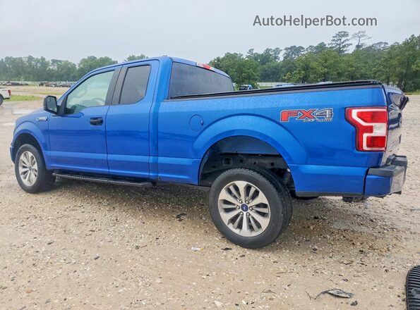 1FTEX1EP6JKE74313 2018 FORD F150 Blue Tył lewy