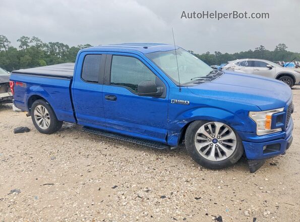 1FTEX1EP6JKE74313 2018 FORD F150 Blue Przód prawy