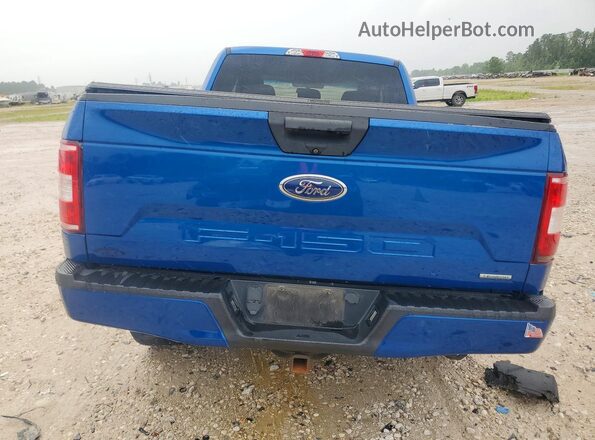 1FTEX1EP6JKE74313 2018 FORD F150 Blue Widok z tyłu