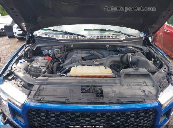 1FTEX1EP7JFC12289 2018 FORD F150 Blue Widok z tyłu