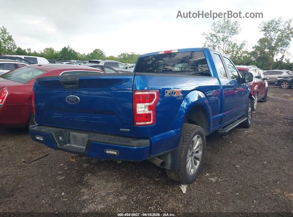 1FTEX1EP7JFC12289 2018 FORD F150 Blue Tył prawy