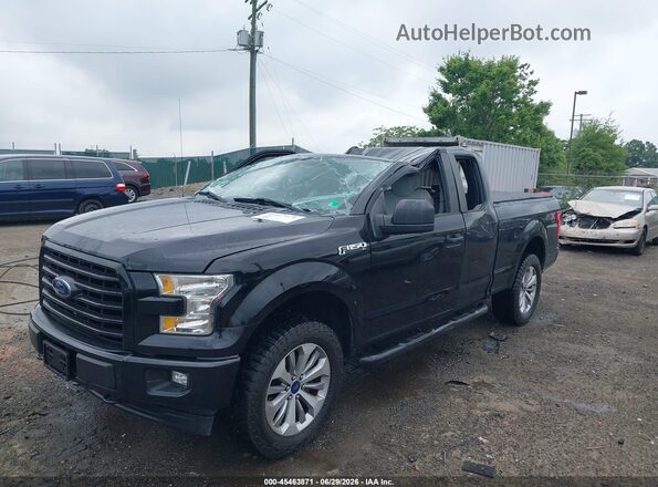 1FTEX1EP8HFA42664 2017 FORD F150 Black Przód lewy