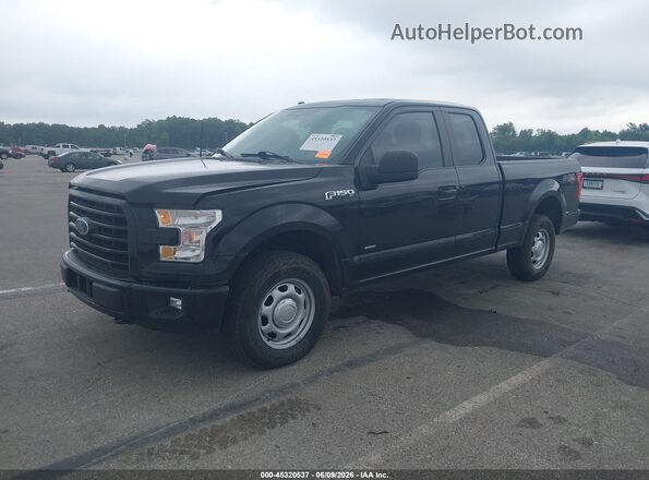 1FTEX1EP8HFB88109 2017 FORD F150 Black Передня ліва чверть