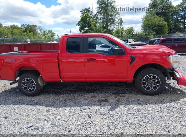 1FTEX1EP8MKE98262 2021 FORD F150 Red 360 interior view