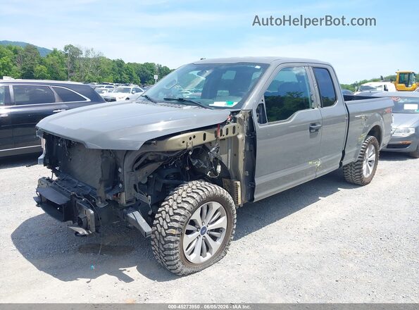 1FTEX1EP9JFB65623 2018 FORD F150 Серый Вид спереди