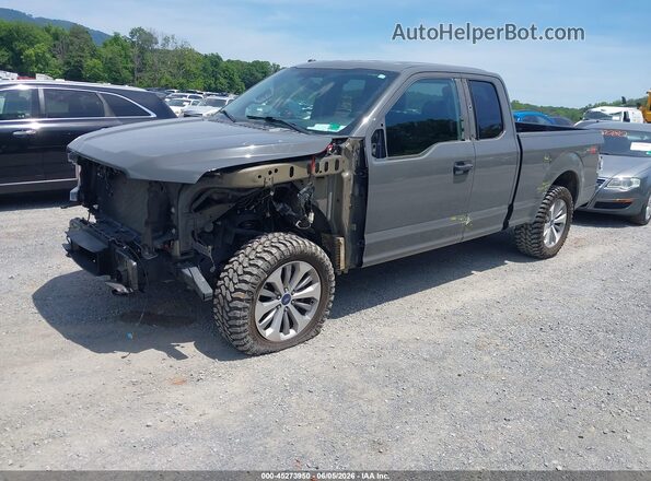 1FTEX1EP9JFB65623 2018 FORD F150 Серый Передняя левая четверть