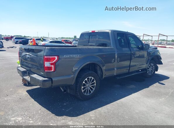 1FTEX1EP9JKD54876 2018 FORD F150 Gray Հետևի աջ