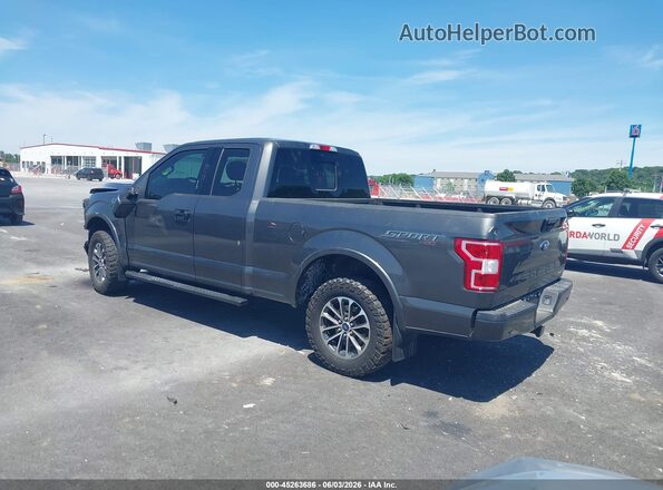 1FTEX1EP9JKD54876 2018 FORD F150 Gray Հետևի ձախ