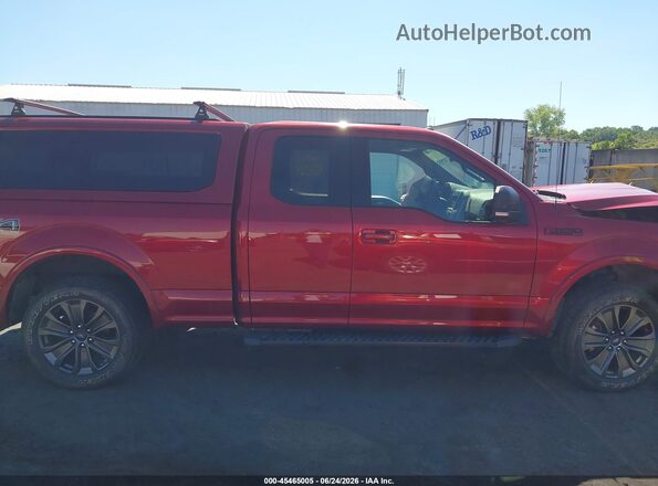 1FTEX1EPXJFE01311 2018 FORD F150 Red Вид задньої частини салону