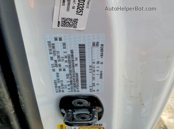 1FTEX1LP2SKD33257 2025 FORD F150 White Vista del compartimento del motor