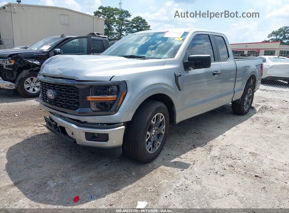 1FTEX2KP3SKD44937 2025 FORD F150 Silver წინა მარცხენა ხედი სამი მეოთხედიდან