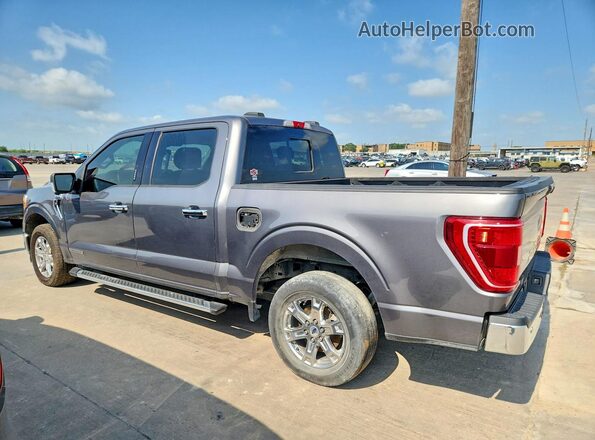 1FTFW1CD9MFC03517 2021 FORD F150 Gray Trasero izquierdo