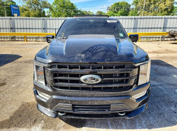 1FTFW1E50NFA60366 2022 FORD F150 Black Вид спереду