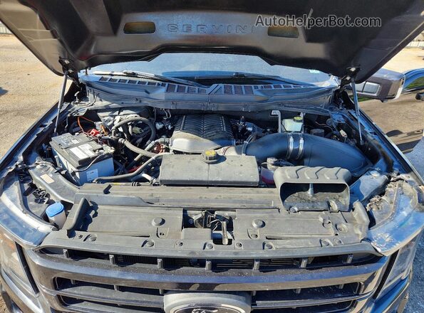 1FTFW1E50NFA60366 2022 FORD F150 Black Вид задньої частини салону