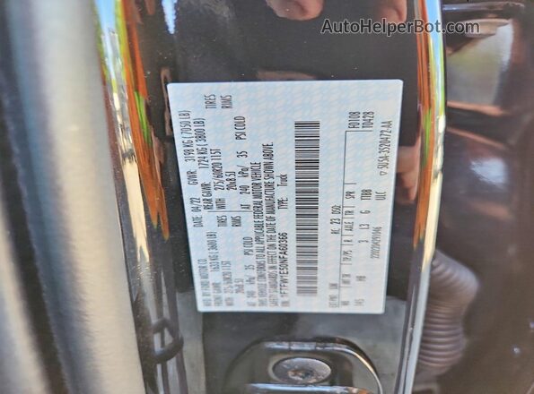 1FTFW1E50NFA60366 2022 FORD F150 Black Вид підкапотного простору