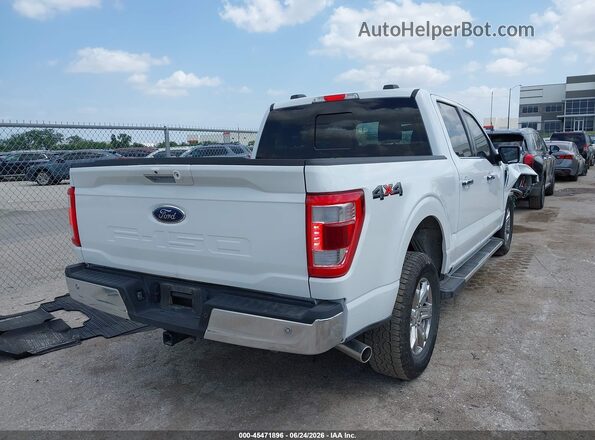 1FTFW1E53NFB12962 2022 FORD F150 White Trasero derecho