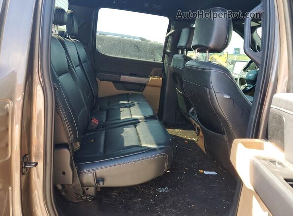 1FTFW1E55MFC40182 2021 FORD F150 Tan Vista de los asientos traseros