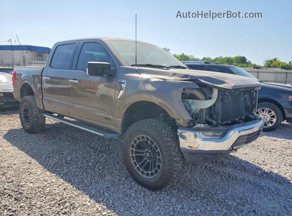 1FTFW1E55MFC40182 2021 FORD F150 Tan Delantero derecho