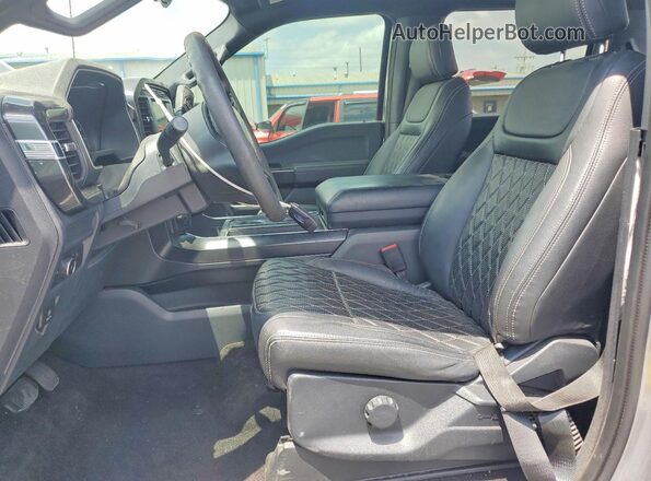 1FTFW1E55NFC42550 2022 FORD F150 Silver წინა სალონის ხედი