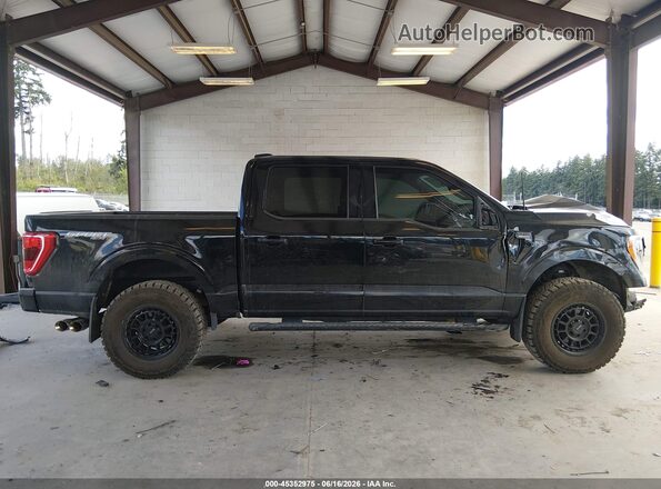 1FTFW1E59NFA72872 2022 FORD F150 Black უკანა სალონის ხედი