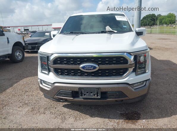 1FTFW1E81NFB07740 2022 FORD F150 White Widok zestawu wskaźników