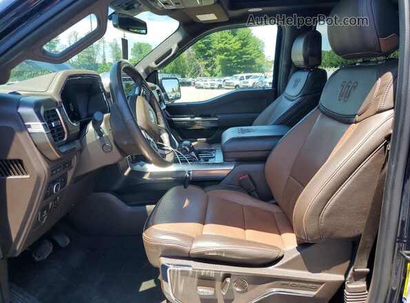 1FTFW1E81NFB98217 2022 FORD F150 Blue Vista interior delantera