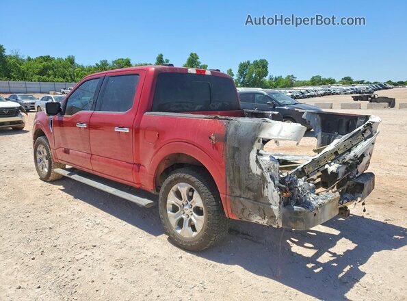 1FTFW1E81NFC30485 2022 FORD F150 Red Հետևի ձախ