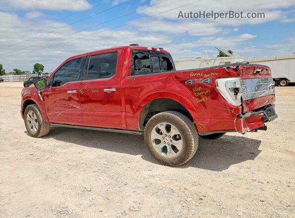 1FTFW1E82NFB05480 2022 FORD F150 Maroon უკანა მარცხენა
