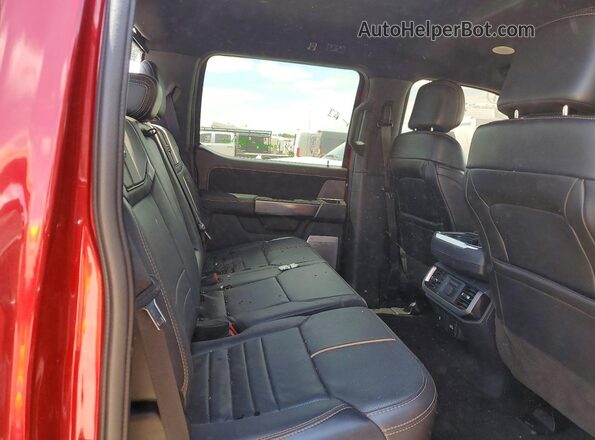 1FTFW1E82NFB05480 2022 FORD F150 Maroon უკანა სავარძლების ხედი