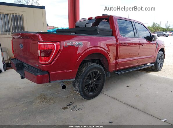 1FTFW1E83MFA46311 2021 FORD F150 Красный Задняя правая четверть