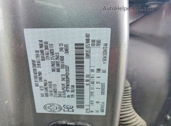 1FTFW1E83PFD13337 2023 FORD F150 Silver Շարժիչի բաժամունքի տեսք