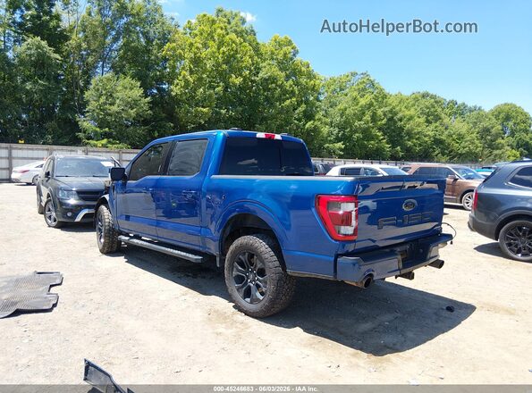 1FTFW1E84NFB63199 2022 FORD F150 Blue Rear left