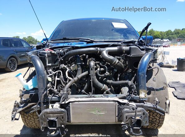 1FTFW1E84NFB63199 2022 FORD F150 Blue Rear interior view