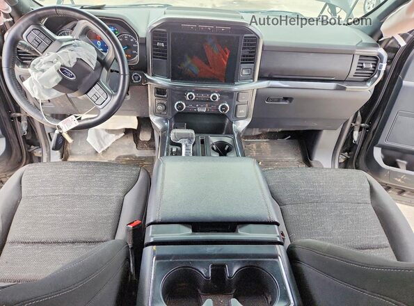 1FTFW1E84NKD77486 2022 FORD F150 Black Вид панелі приладів