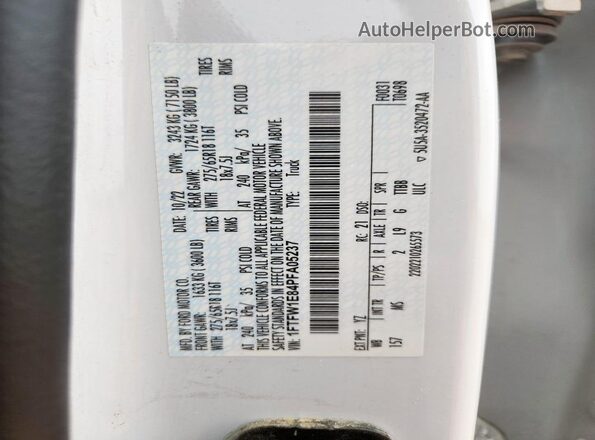 1FTFW1E84PFA05237 2023 FORD F150 Белый Вид подкапотного пространства