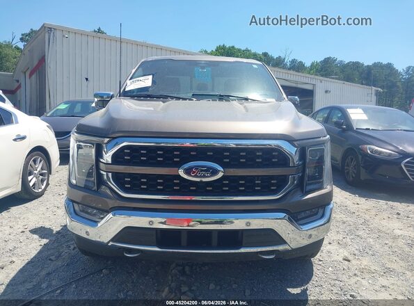1FTFW1E84PFC46716 2023 FORD F150 Brown ხელსაწყოთა პანელის ხედი