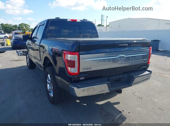 1FTFW1E85MFA36685 2021 FORD F150 Dark Blue Задня ліва чверть