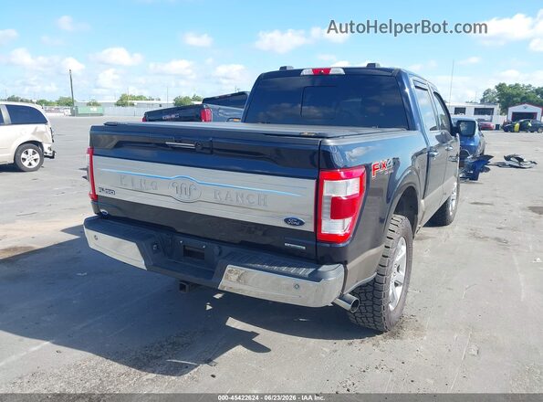 1FTFW1E85MFA36685 2021 FORD F150 Dark Blue Задня права чверть