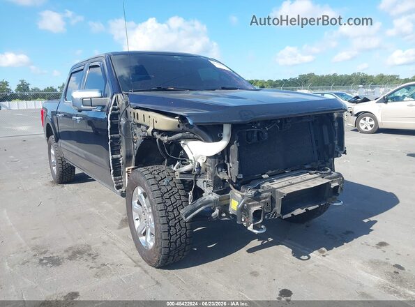1FTFW1E85MFA36685 2021 FORD F150 Dark Blue Вид спереду