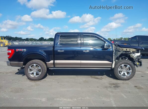 1FTFW1E85MFA36685 2021 FORD F150 Dark Blue Панорамний вид салону 360°
