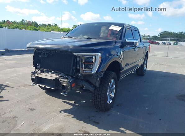 1FTFW1E85MFA36685 2021 FORD F150 Dark Blue Передня ліва чверть