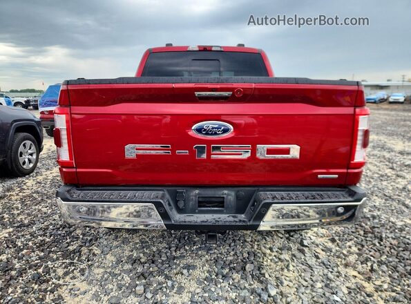 1FTFW1E85MKE53697 2021 FORD F150 Red უკანა ხედი