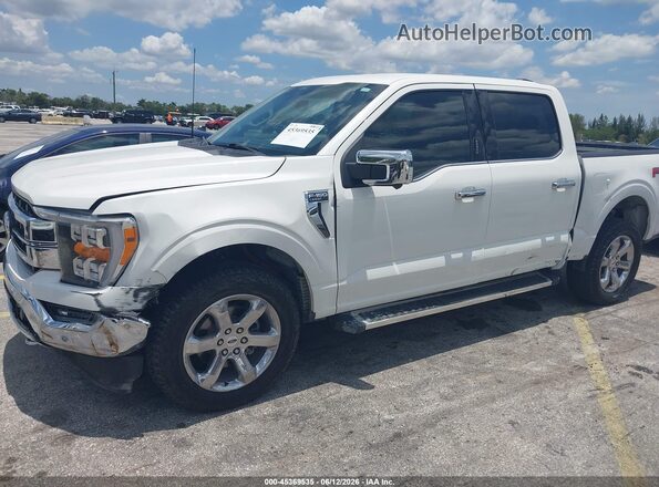 1FTFW1E85NFA41841 2022 FORD F150 White Widok z przodu