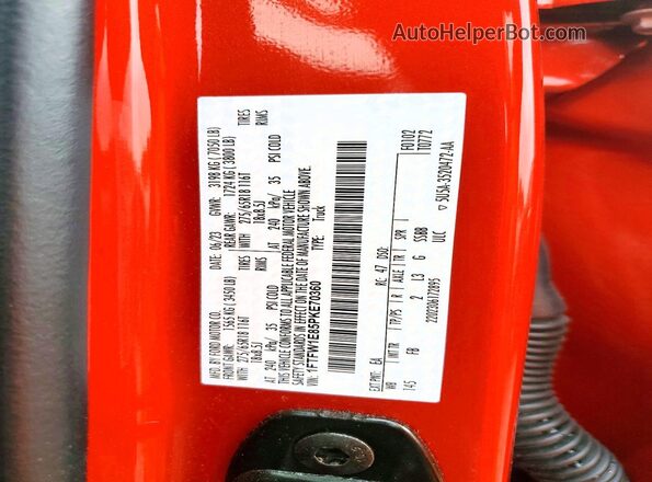 1FTFW1E85PKE70360 2023 FORD F150 Orange 