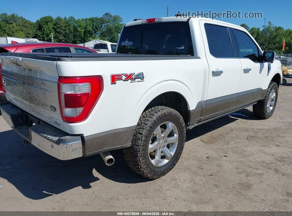 1FTFW1E87NFB20752 2022 FORD F150 White Trasero derecho