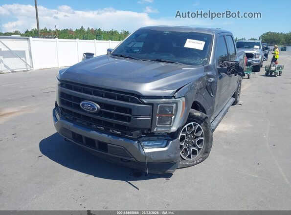 1FTFW1E88MFA46532 2021 FORD F150 Gray Vista tres cuartos delantera izquierda