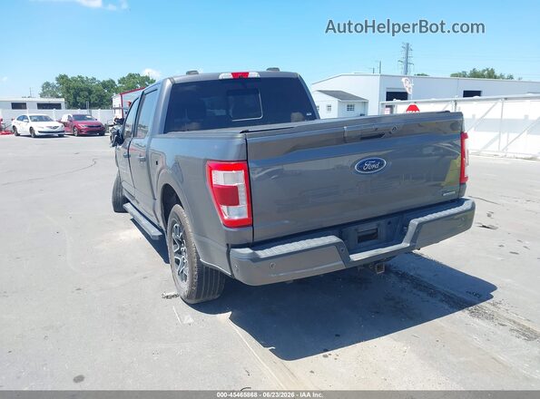 1FTFW1E88MFA46532 2021 FORD F150 Gray Trasero izquierdo