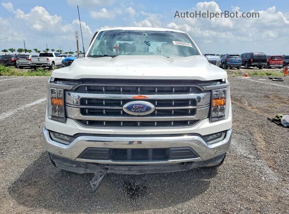 1FTFW1E89MFC00956 2021 FORD F150 White Widok z przodu