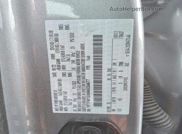 1FTFW1E89NKE84677 2022 FORD F150 Silver 