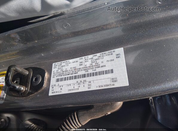 1FTFW1E8XMFA81685 2021 FORD F150 Silver Vista del compartimento del motor